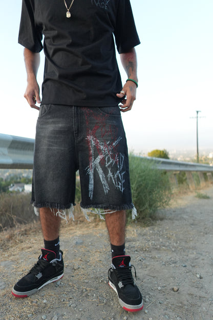 ROAD RAGE jean shorts (Jorts)
